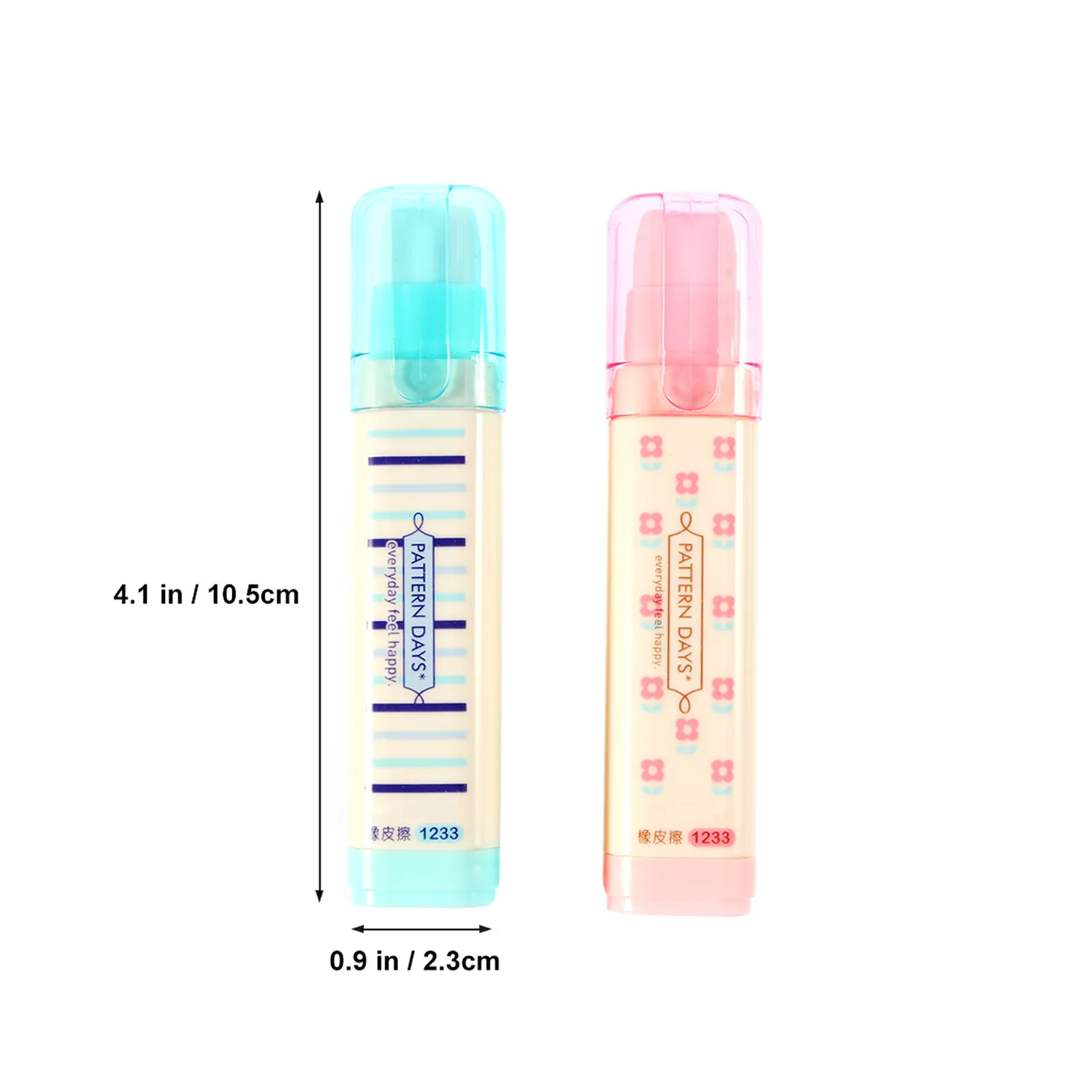 어린이를 위한 4Pcs 연필 지우개 3층 지우개 세트 재활용 가능한 재료 무연 프탈레이트 프리 슈퍼 지우개 창의적 학습