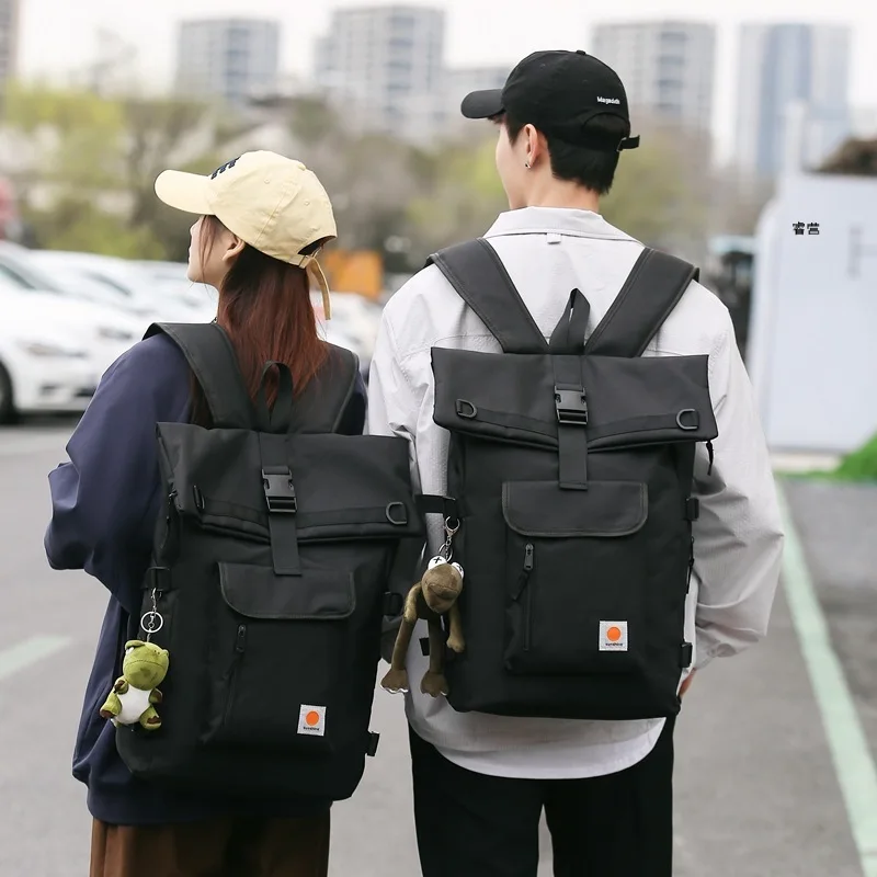 Large Capacity Oxford Men's Backpack Lightweight Breathable Travel Backpack High Quality Backpacks For Men Simple Black Male Bag 3