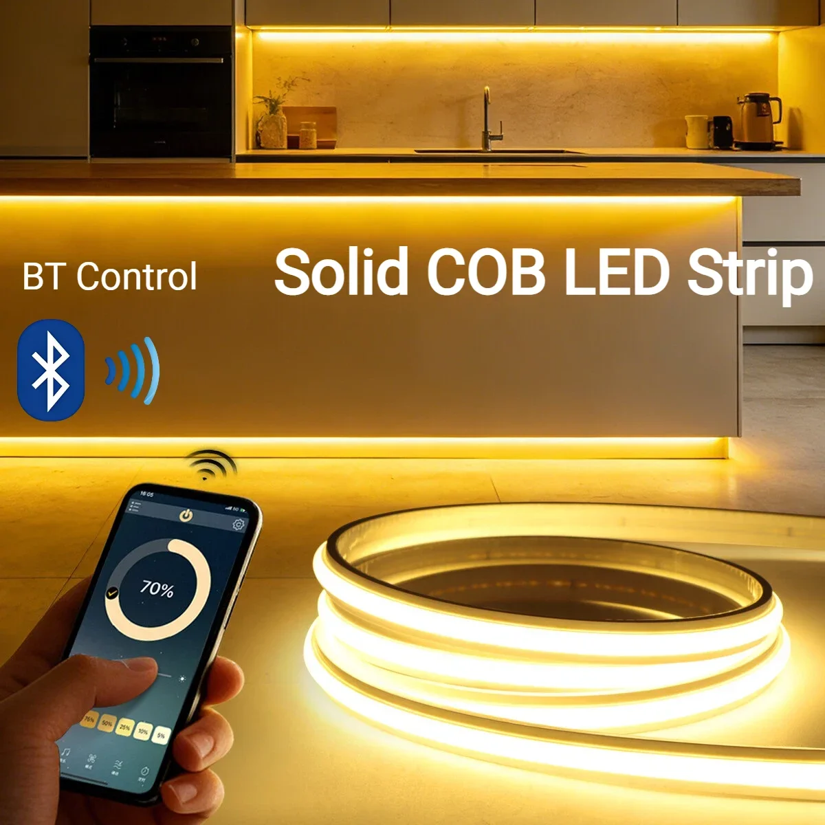 Ultra Bright LED Strip Light with Pure Silicone Tube and Bluetooth APP Control