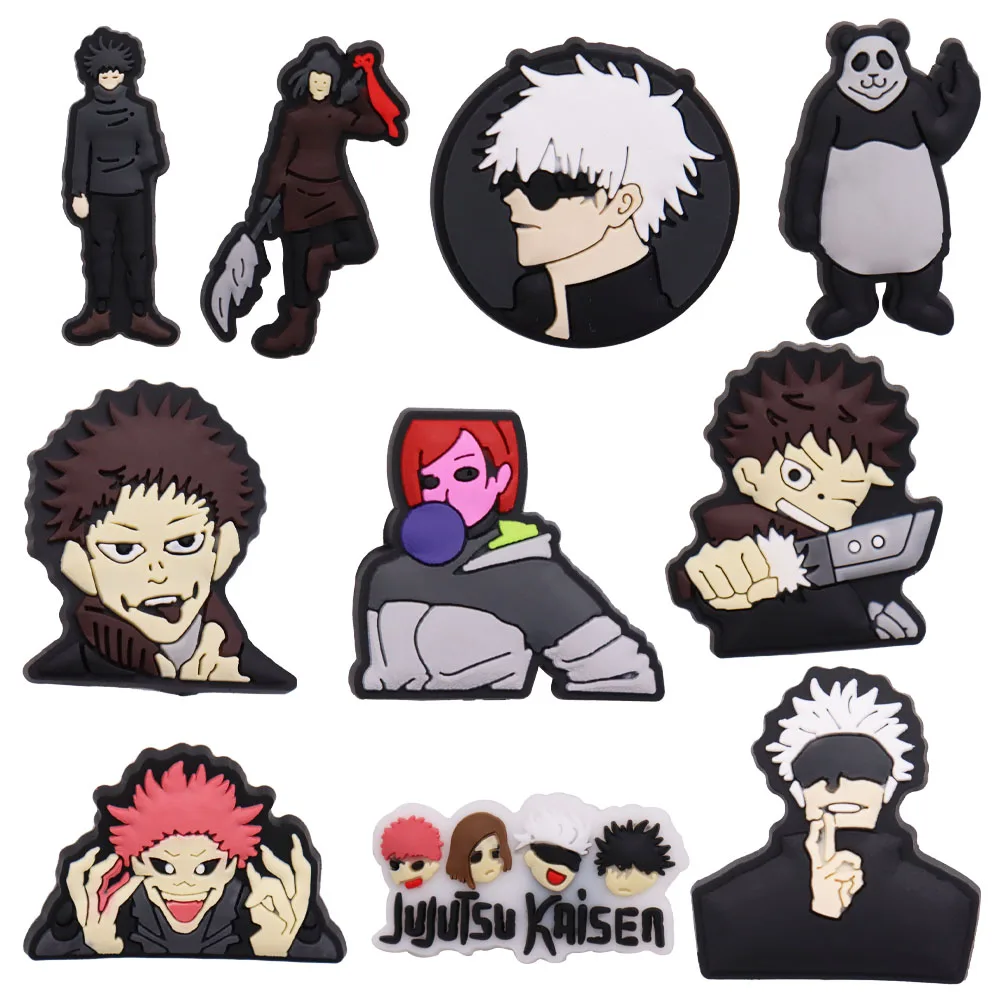 

1pcs Cool Japanese Anime Kids Shoes Accessories Garden Shoe Buckle Decorations Fit Croc Jibz Charm Kids Party Presents