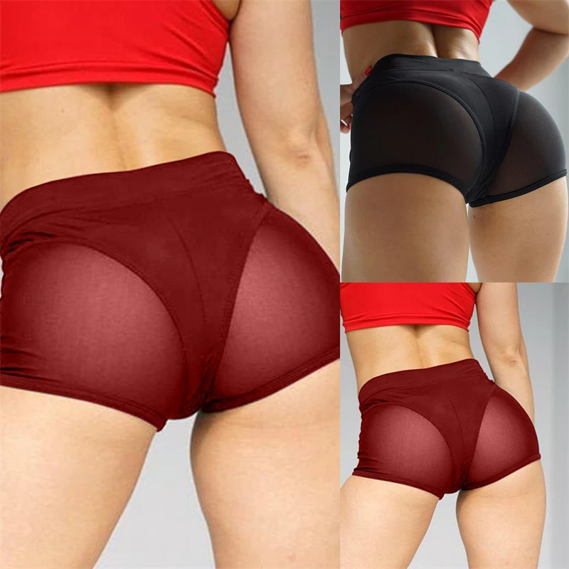 Shorts Stretchy Booty respirável das mulheres, Shorts dança legal