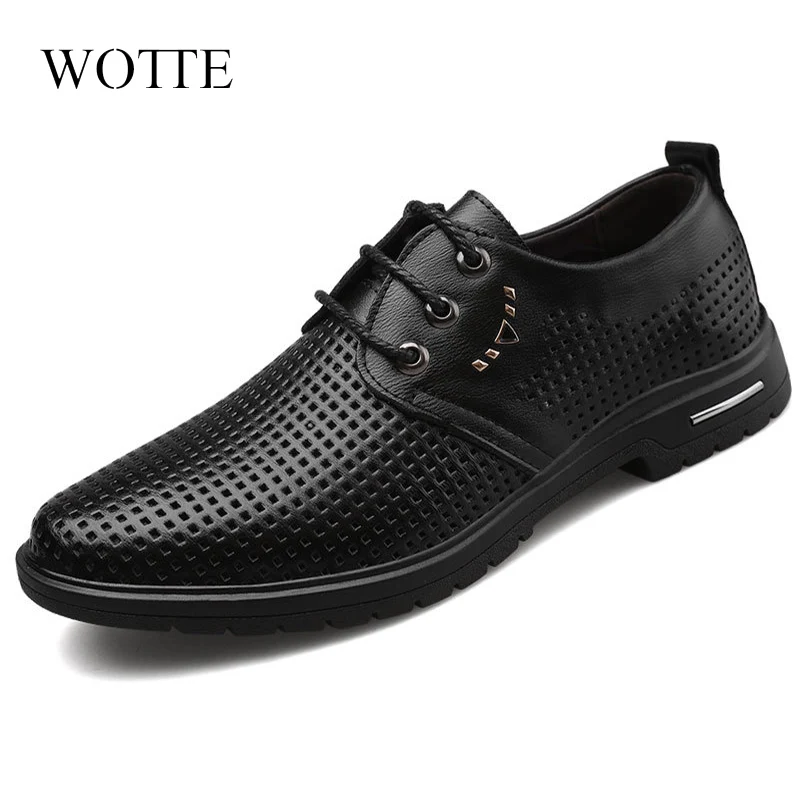 Luxury Business Oxford Leather Shoes Men Breathable Rubber Formal Dress Shoes Male Office Wedding Outdoor Footwear Mocassin