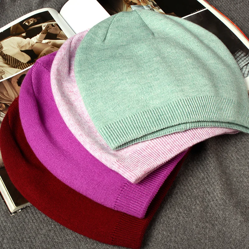 Popular Unsex Autumn Winter Hat For Women Solid Bright Color Soft Cashmere Beanies Best Matched Men Warm Skullies Gift 3
