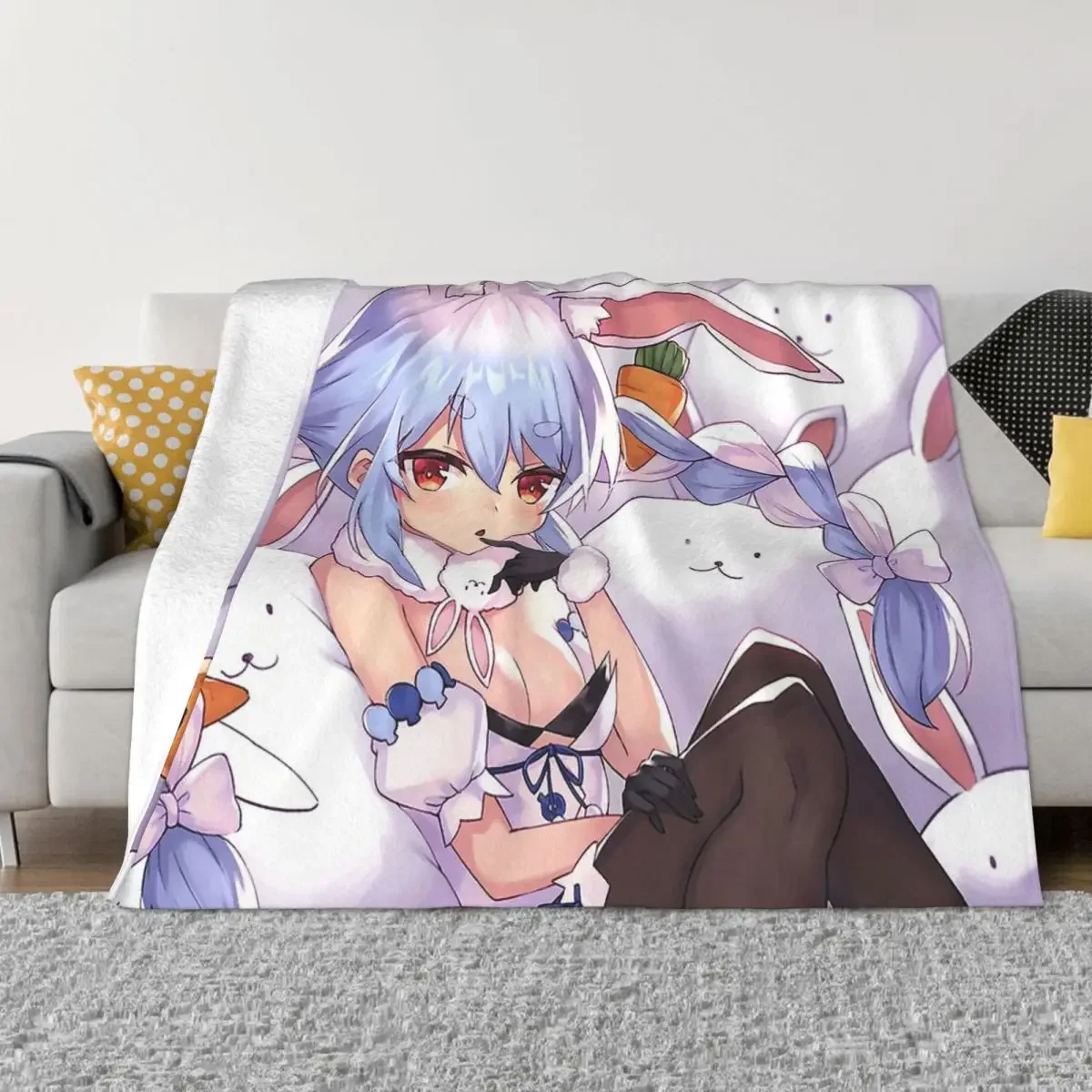 

Hololive Virtual Host Group Box Blankets Coral Fleece Plush Decoration Bedroom Bedding Couch Bedspread