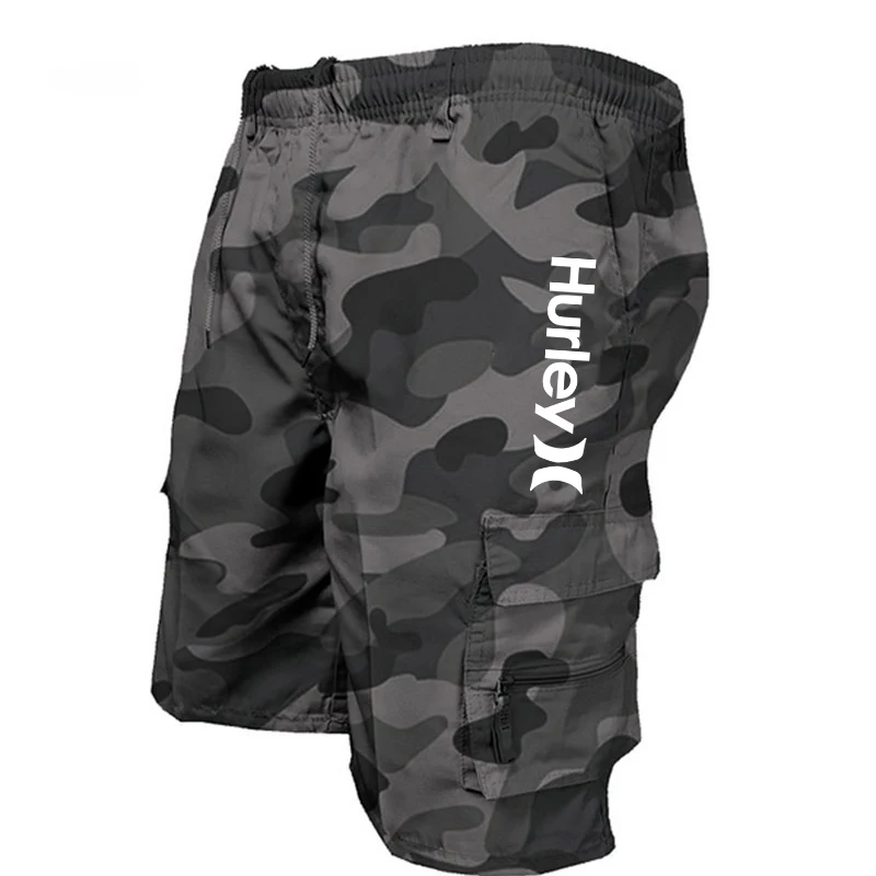 

Summer Cargo Shorts Casual Jogging Shorts Loose Camouflage Hiking Shorts Overalls Men's Bottoms Drawstring Trousers