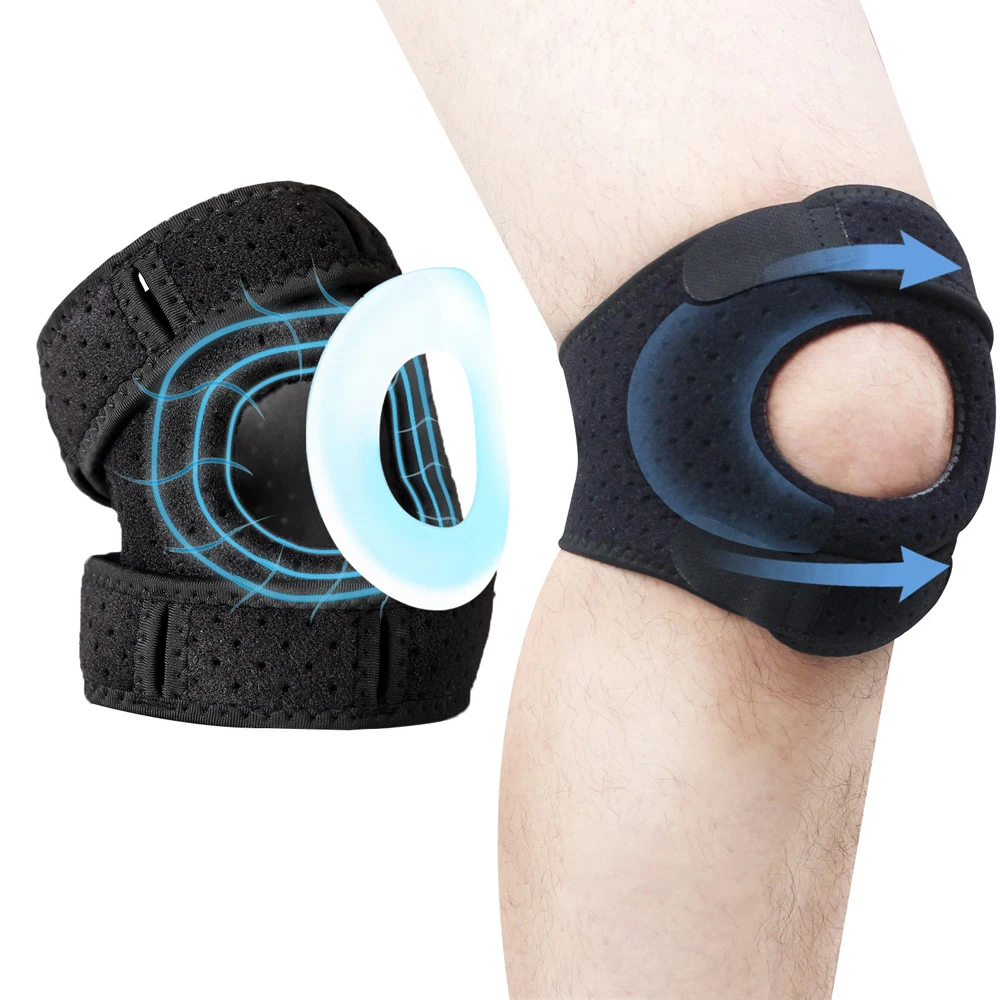 1Pcs Patella Knee Brace Adjustable Neoprene Stabilizer for Meniscus Tear Tendonitis MCL ACL Tendon Support Strap for Running knee support knee brace knee wraps