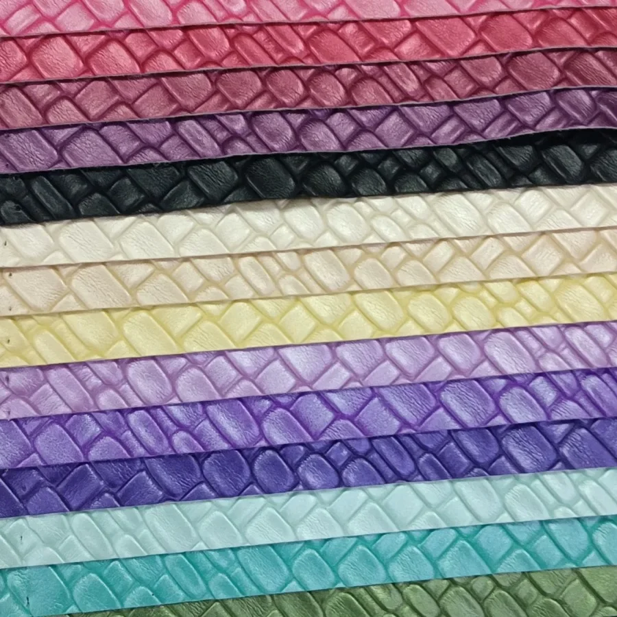 Trendy Woven Pattern PVC Leather Metallic Pearlescent Bag Shoe Material Leather Fabric for Men Women Children Baby Accessories