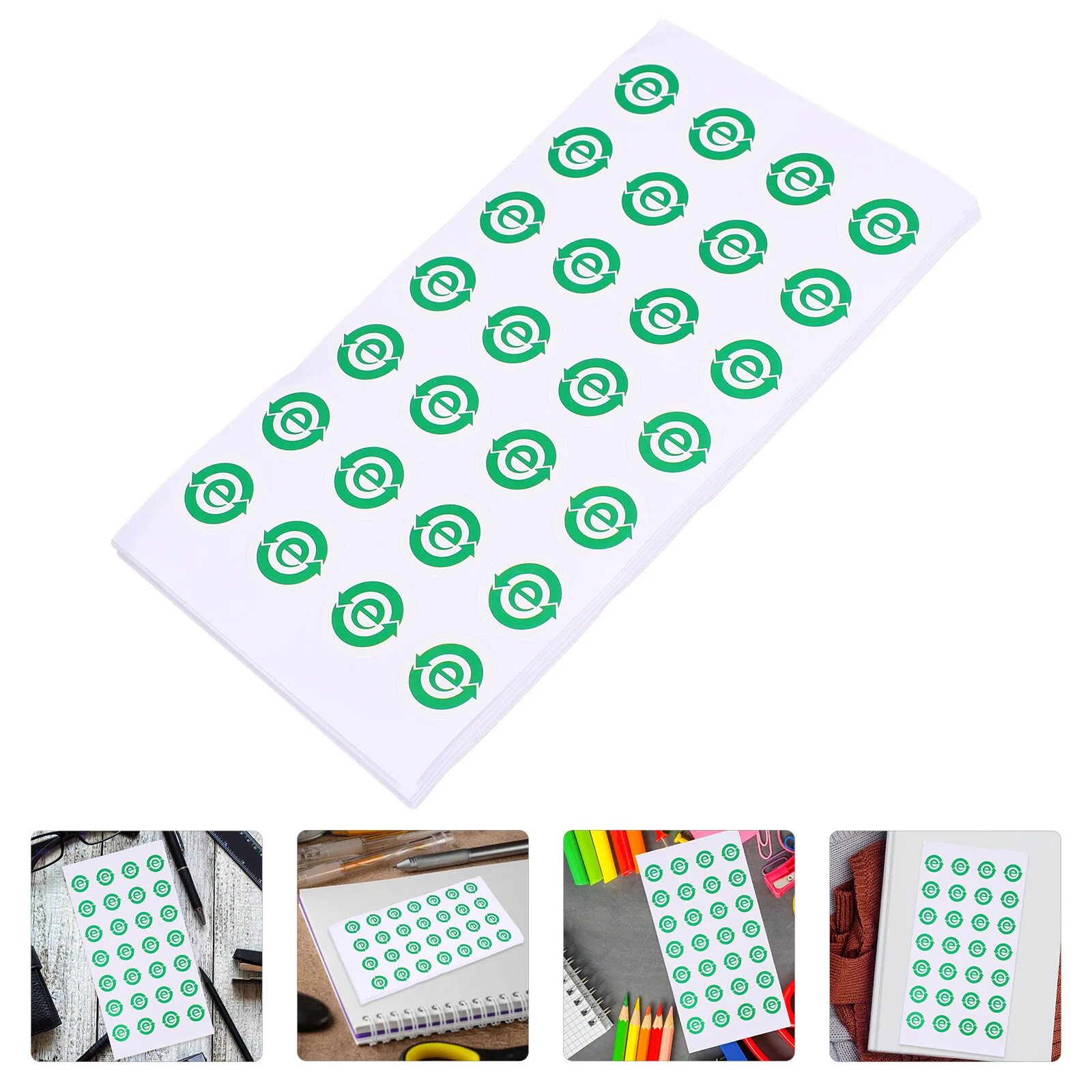 

500 Pcs Recycle Stickers Labels Recycling Self-adhesive The Sign Electronic Product Paper Decals Sorting