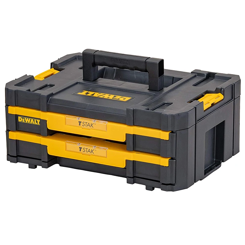 DEWALT DWST1 70706 T STAK IV Tool Storage Box with 2 Shallow Drawers Double Layer Stackable Accessory Parts Case