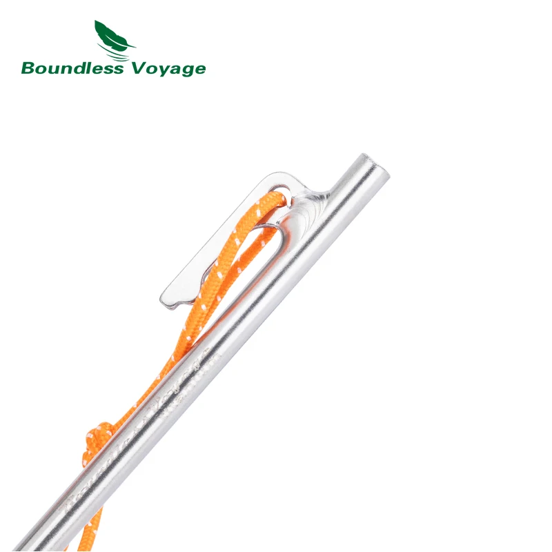 Tent Pegs Stakes Nails Titanium Alloy 20 24 30 35 40 cm For Tent Outdoor Camping Hard Snow Floor tent pegs