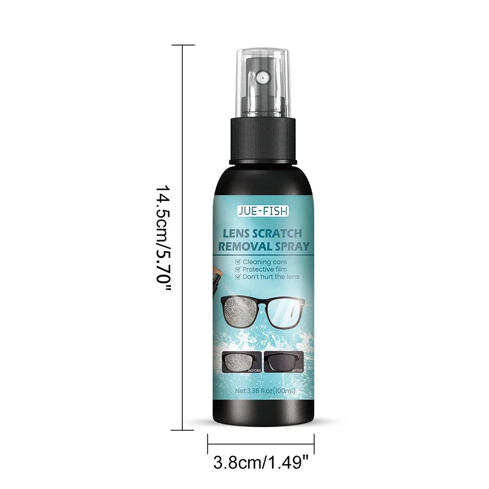 100ml Eyeglass Scratch Removal Spray Anti Fog Screen Optical Equipment Lens Scratch Remover Natural Lens Cleaner Anti Misting