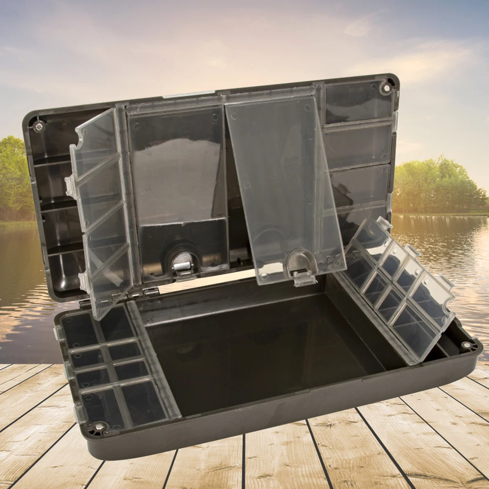 Carp Fishing Organizer Box Portable Fishing Tackle Storage Organizer 27 Grid Magnetic Multipurpose Compartments Pesca Tool