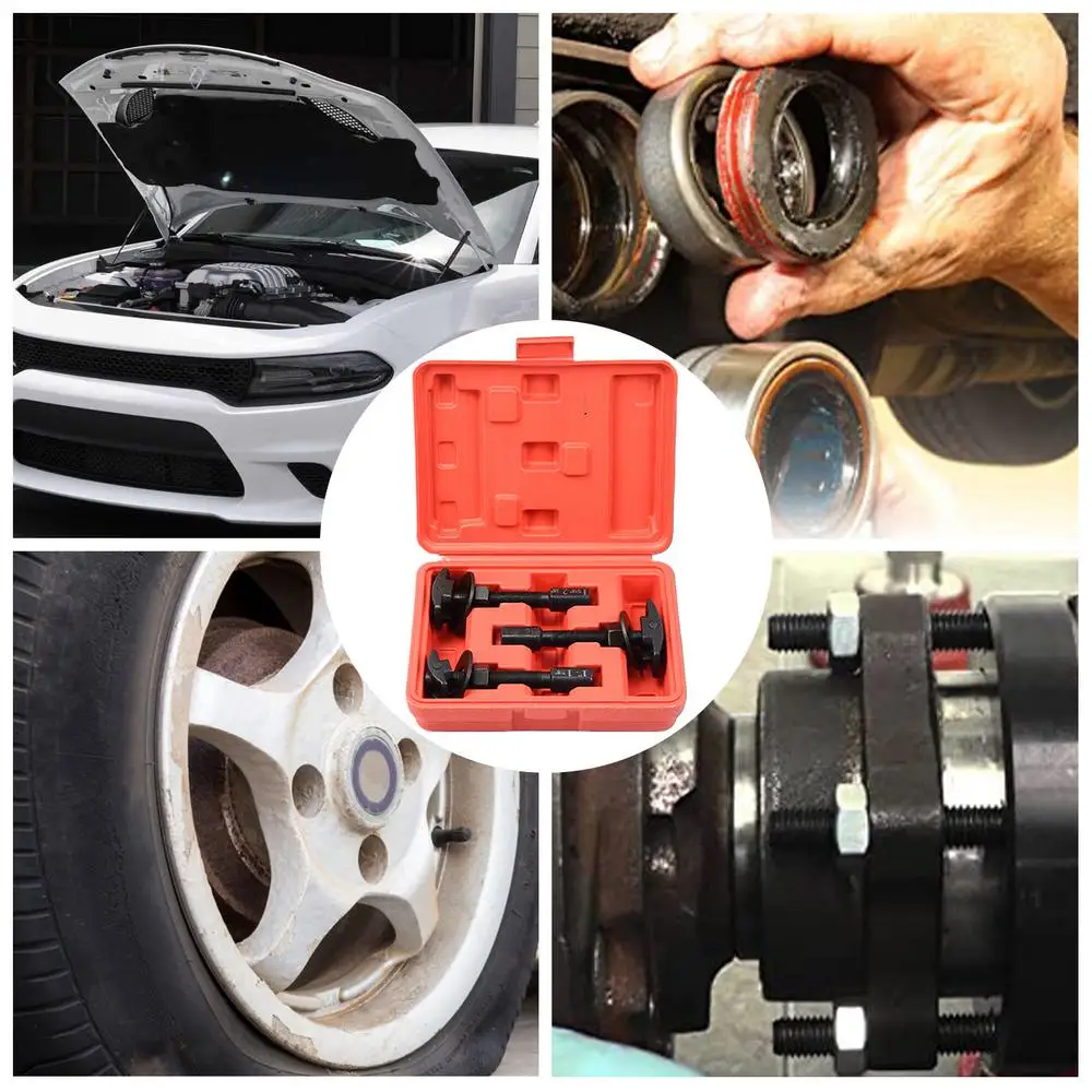 Axle Bearing Removal Tool Wheel Hub Axle Puller With Slide Hammer Vehicle Bearings Removal Tool Kit 3 Sizes Automotive Bearing