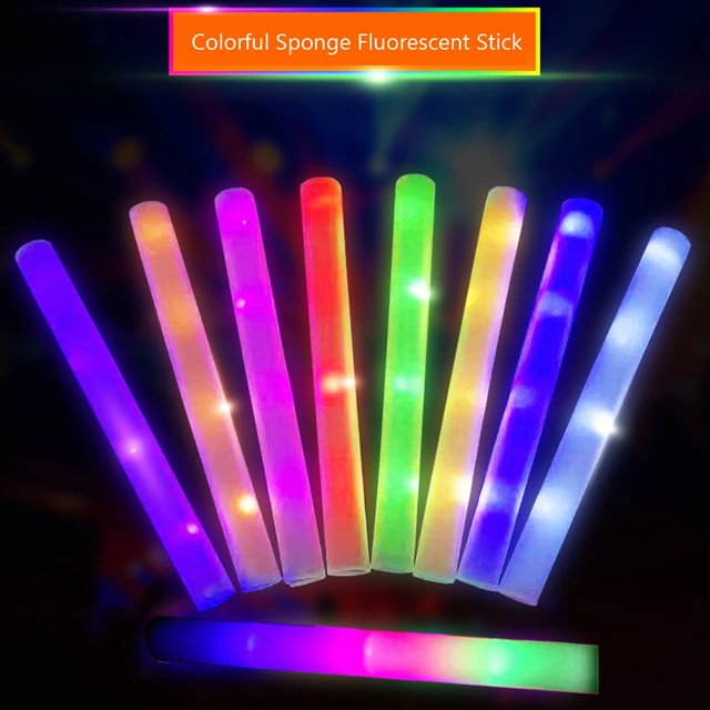 Cheer Tube Stick Glow Sticks Dark Light for Party Bulk Colorful Wedding  decoration Sticks Foam Stick RGB LED Glow - AliExpress