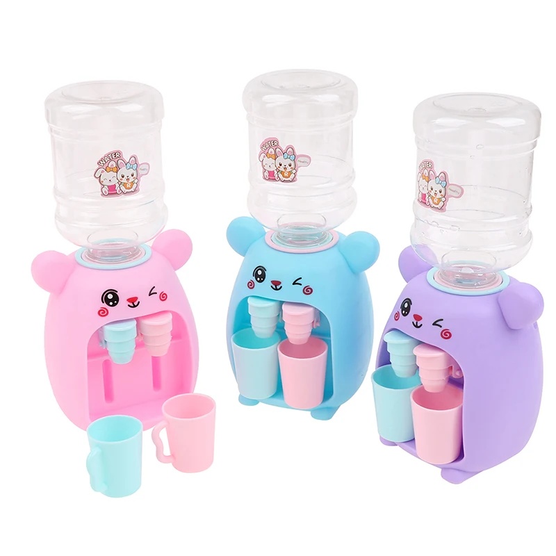 1pc Mini Water Dispenser Drinking Fountain Kitchen Toy For Children Gift Children Cartoon Water Juice Milk Drinking Fountain Toy