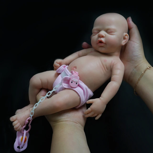 Muñeca de bebé de silicona de cuerpo completo para niños, muñeco Reborn  realista, antiestrés, Micro Preemie