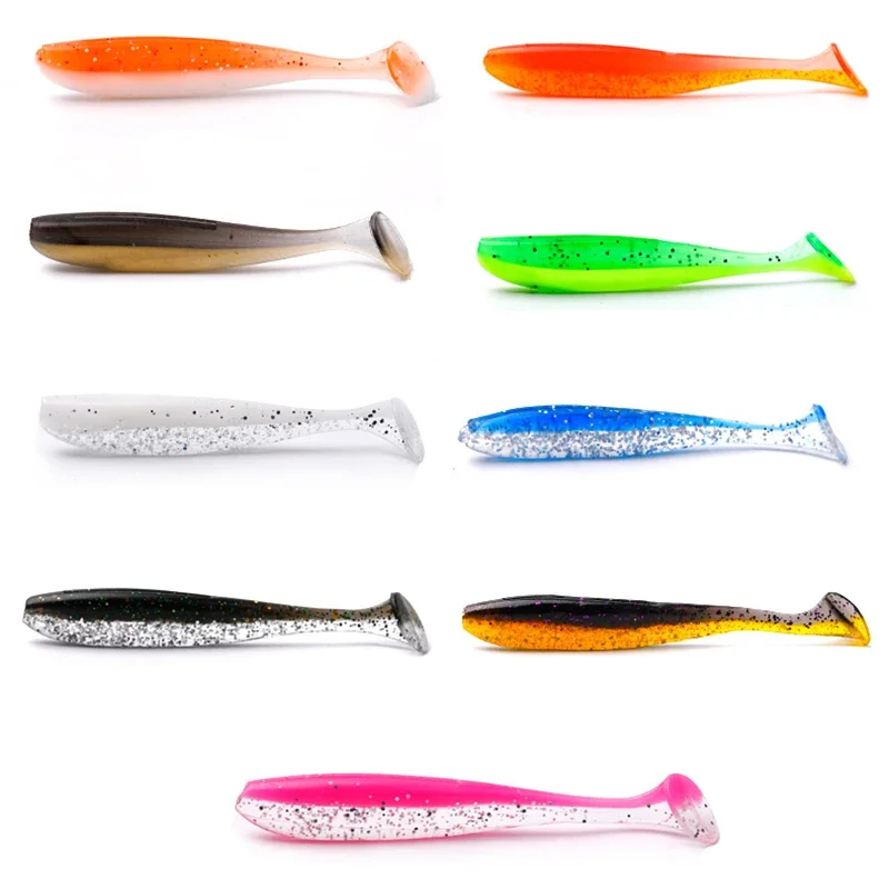 

10pcs/Lot 7cm 2g Soft Worm Lures Silicone Bait Sea Fish Pva Swimbait Wobblers Goods For Fishing Artificial Tackle