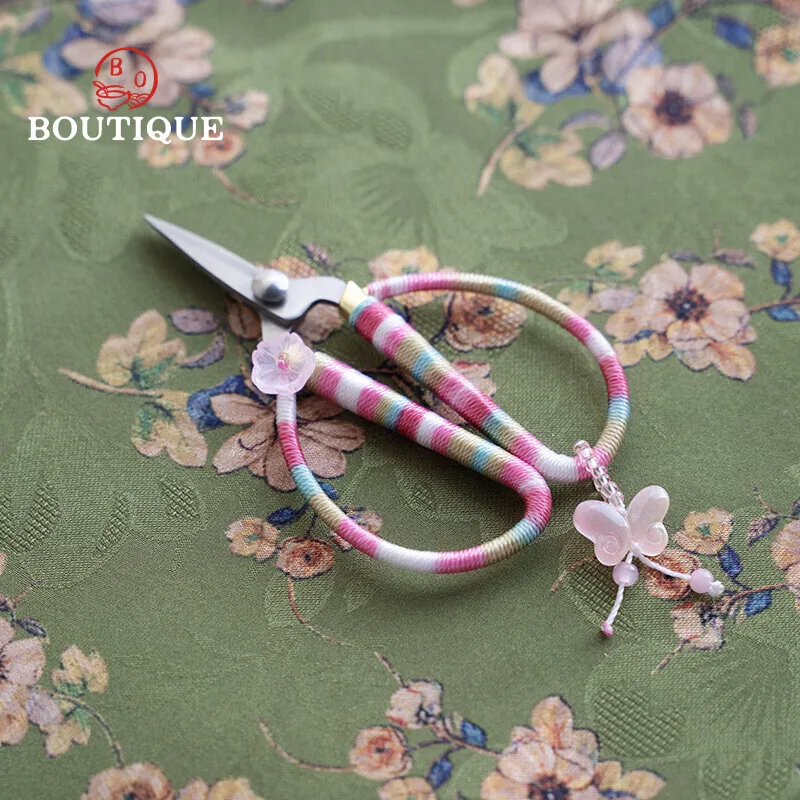 Chinese Butterfly Flower Handmade Mini Tea Scissors Tea Art Scissors Protable Knife Needles Ceremony Accessories