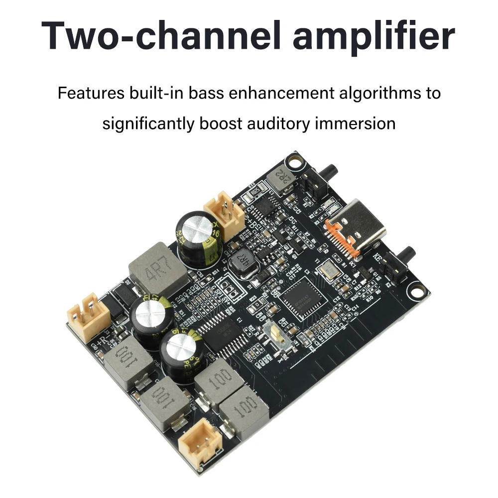 DC 5V 블루투스 앰프 모듈 오디오 재생 제어 모듈 2.0 채널 10W*2 오디오 앰프 보드 베이스 부스트 TWS 지원