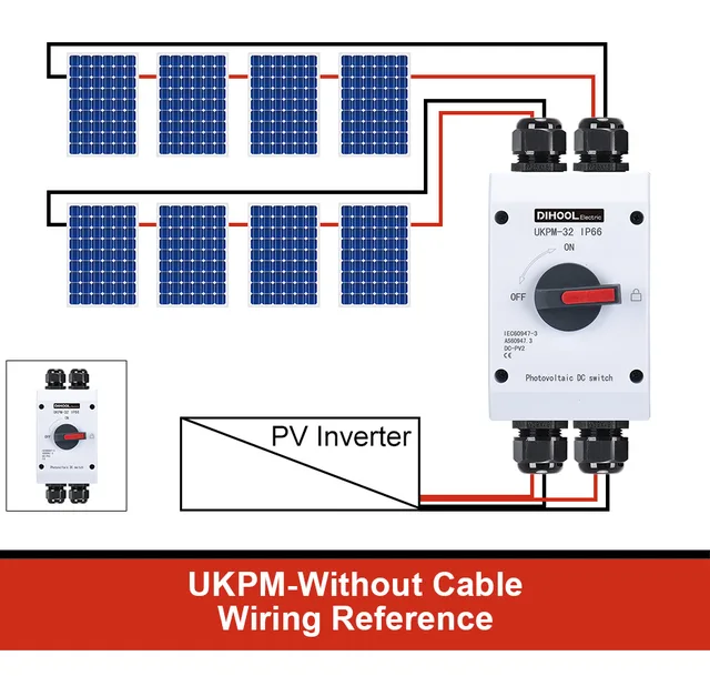 Interrupteur pour isolation photovoltaïque, étanche IP66, UKPM-32 V DC,  1000V, 32a, 16a, pour l'extérieur - AliExpress