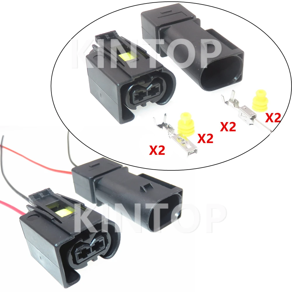 

1 Set 2 Pins Auto Shock Absorber Wire Cable Socket For VW BMW 50290937 9441292 09441261 Car Ignition Coil Waterproof Connector