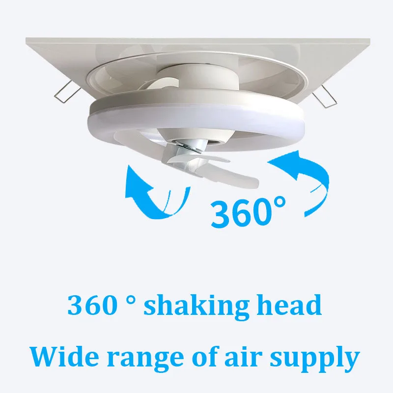 

Recessed Ceiling Led Spot With Fan Bulb Spotlight Led Downlights 220V 3 Colors Remote Control Lighting For Room Bathroom