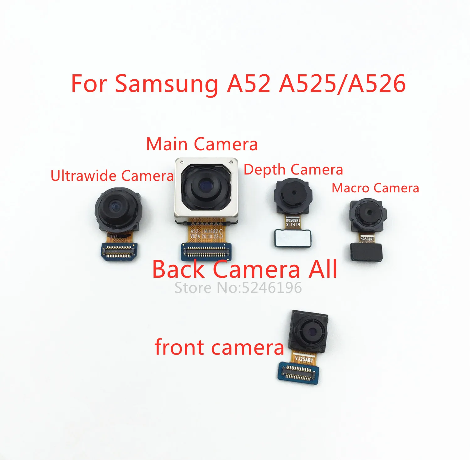 Módulo de cámara frontal para Samsung Galaxy A52, Cable flexible, 4G, A525,  A52, 5G, A526, pieza de repuesto, 1 unidad _ - AliExpress Mobile