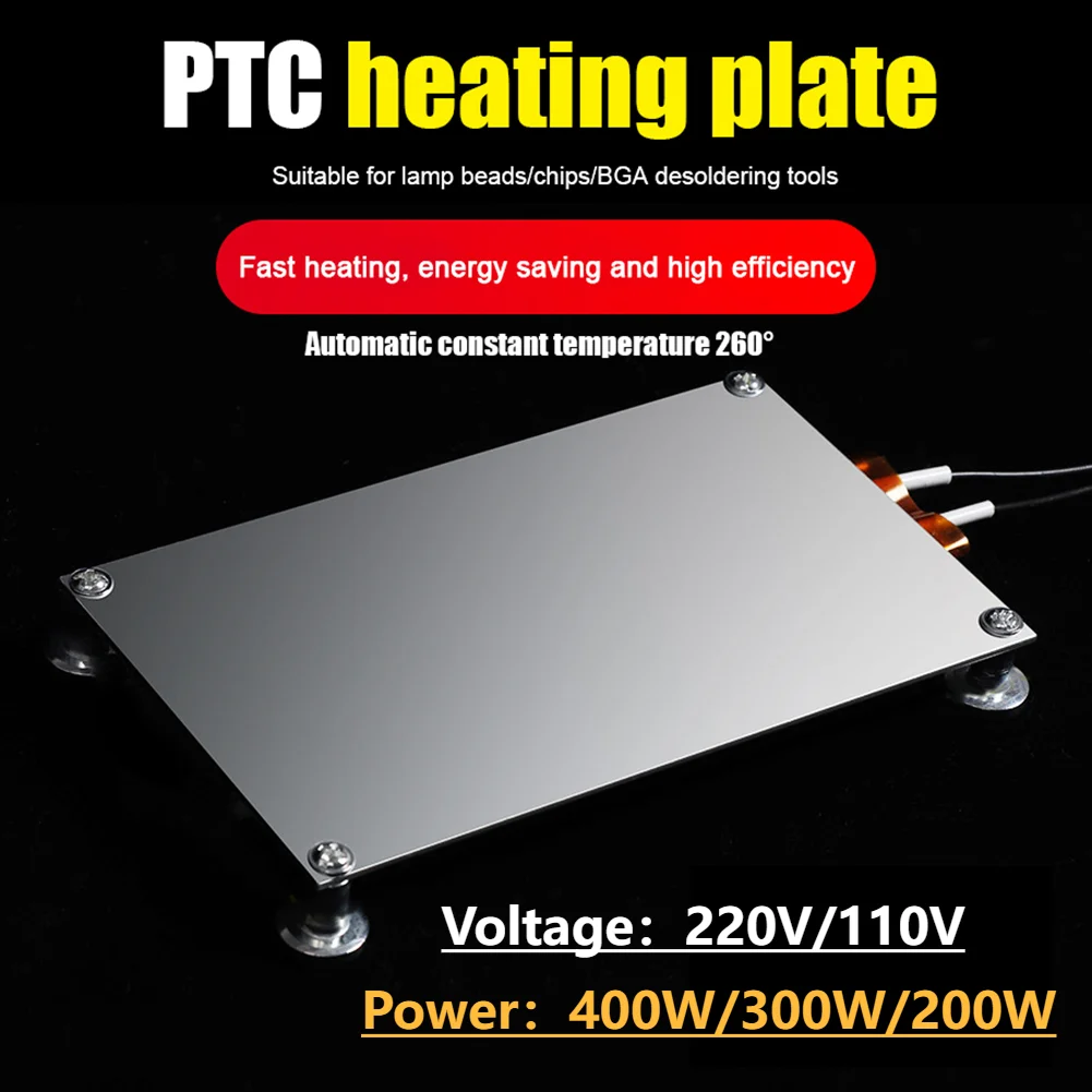 Soldering Station Soldering Tool Welding Tool Desoldering Station Mini Hot Plate 400W Aluminum LED Remover PTC Heating Plate Soldering Chip Remove Weld BGA Solder Ball Station Split Plate Welding Equipment
