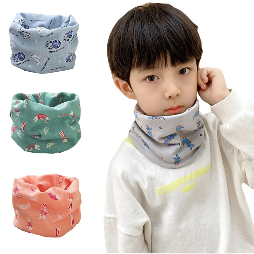 Spring Autumn Winter Baby Scarf for Boys Girls Infant Scarves Children's Cotton Scarf Kids Warm O Ring Magic Neckerchief
