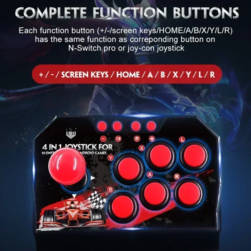 【Hot New Release】 New Gmae Joystick USB Arcade Rocker Game Device Controller Street Fighter Rocker Controller For Nintendo Switch/PS3/ PC/.