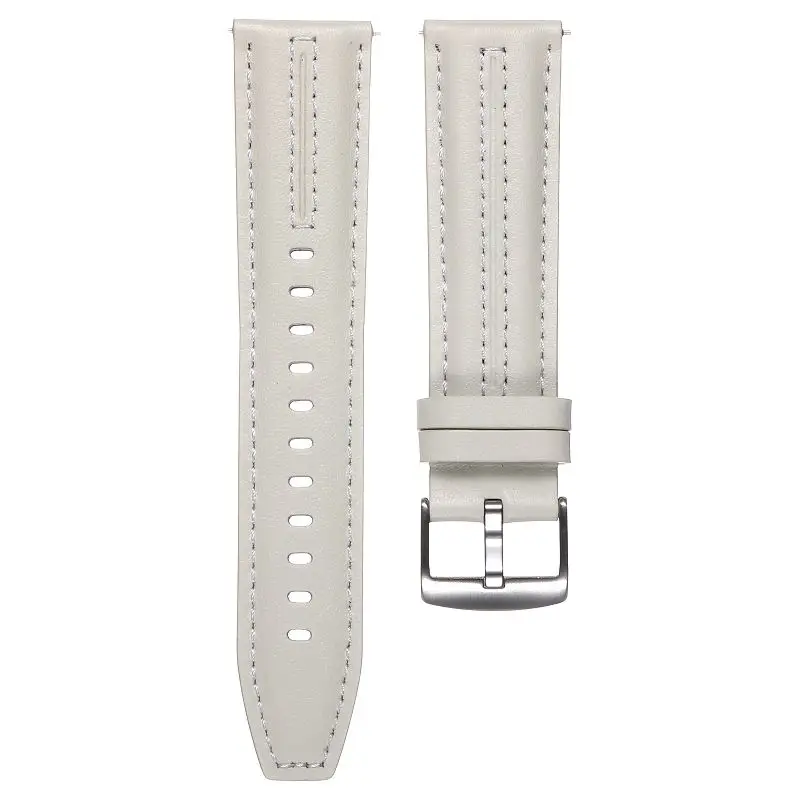 Elegant 22mm Soft Leather Watch Strap Bracelet