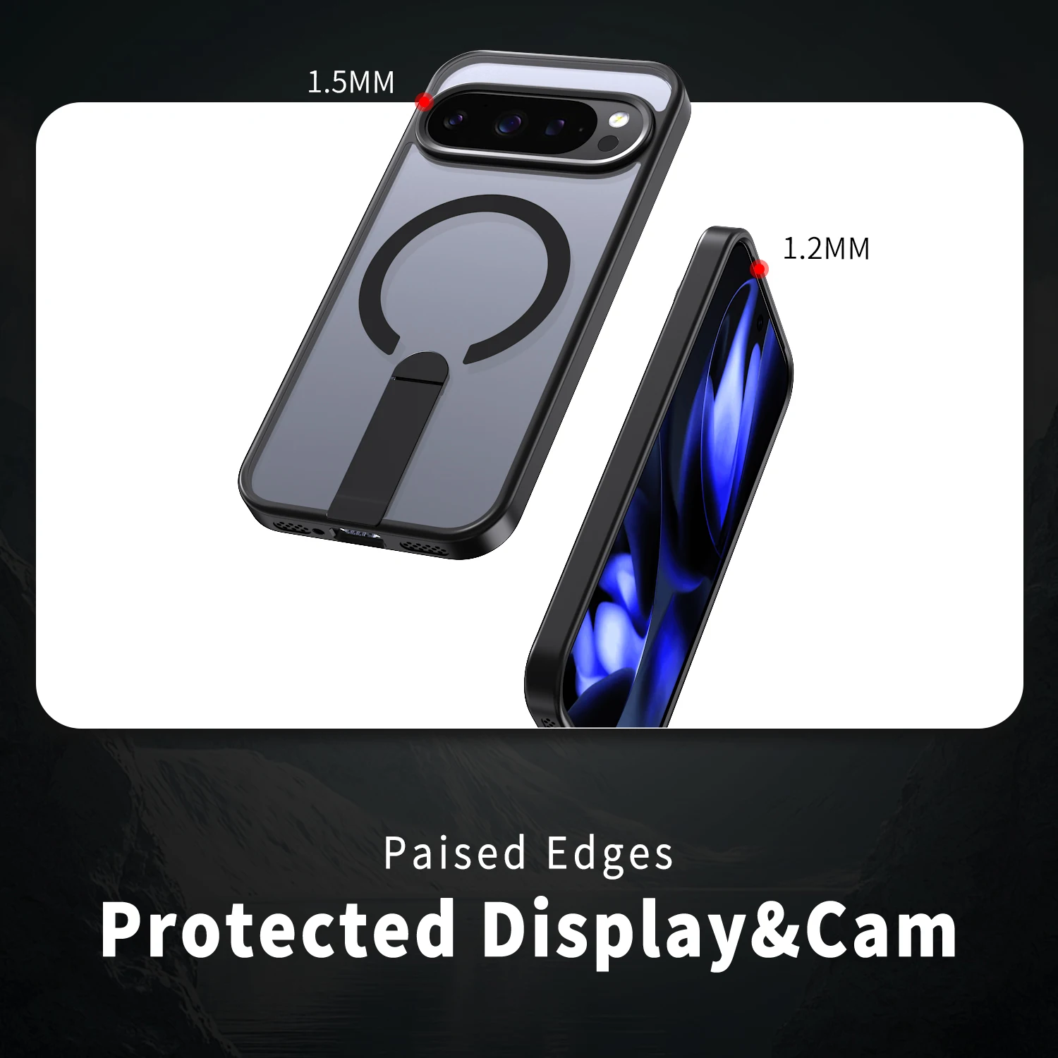 Luxury Magnetic Stand Armor Phone Case with Magsafe Wireless Charging and Shockproof Protection