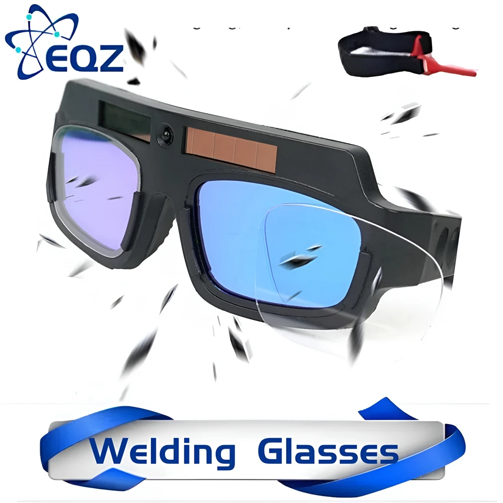 Welding Glasses Automatic Dimming Welding Glasses Argon Arc Welding Solar Goggles Special Anti-glare Glasses Tools for Welders Automatic Dimming