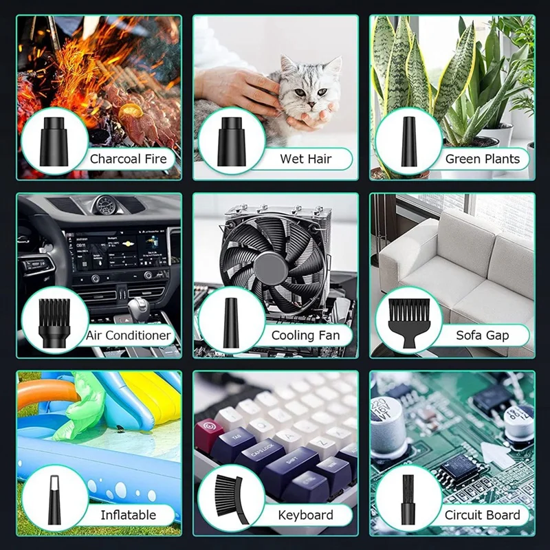 전기 먼지 송풍기 키보드 청소, 노트북, 소파, 자동차, 사무용품, 검정색 플라스틱