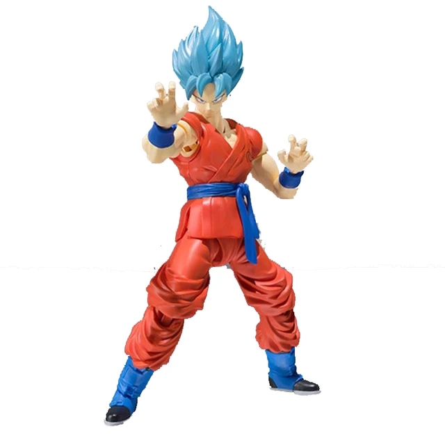 Dragon Ball Z Goku Figure Toy, 20 ° Aniversário, Cabelo Azul, Goku Super  Saiyajin Figura, Forma De Batalha, Modelo De Decoração, Presente De Férias  - AliExpress