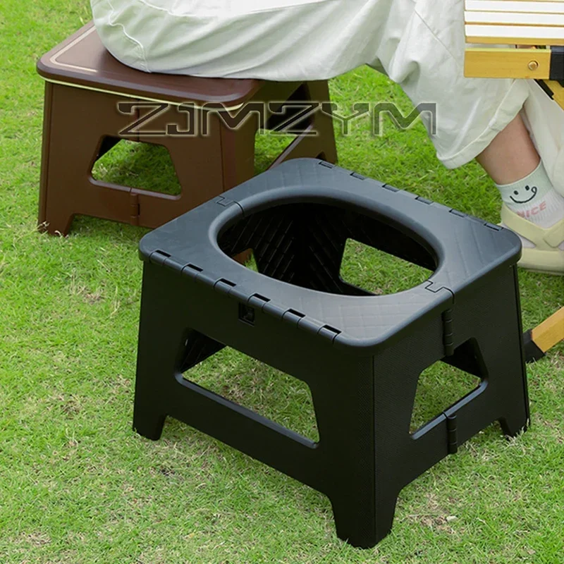 Folding Toilet Portable Toilet Outdoor Car Toilet Camping Toilet Stool Adult Portable Folding Ladies Travel Emergency Mobile Toilet