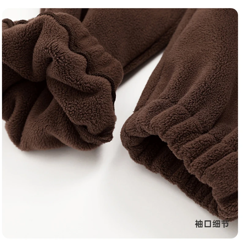 2023 Winter New Women Autumn Winter Short Zipper Jackets Outdoor Lamb Fleece Stand Collar Loose Warm Leisure Polar Sport Coat