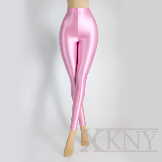 Seamless Satin Glossy Pants Sexy Tight Silk High Waist Glossy Pantyhose  Yoga Sports Pants Leggings Sport Women Fitness Plus Size