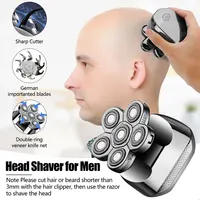 hiena 4D Head Shavers for Bald Men, Upgraded 9 Floating Heads 6-in-1 Rechargeable Waterproof Wet Dry Bald Head Shavers for Men 2