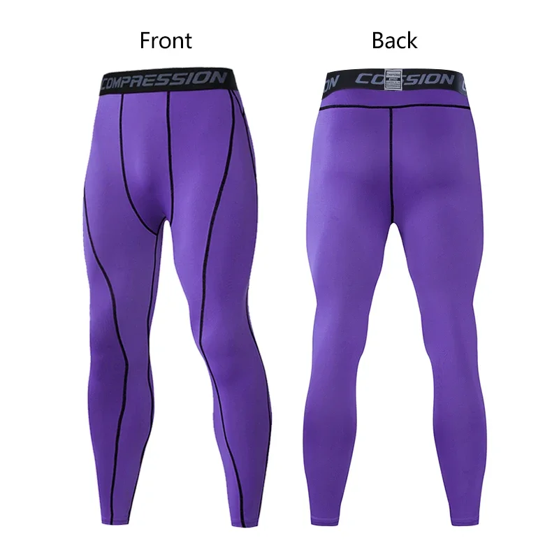 thumbnail image 1 of Pantalones de compresión para hombre, para correr, ciclismo, baloncesto, fútbol, pantalones de chándal elásticos, mallas deportivas, mallas, protección contra sarpullidos, 1 of 5