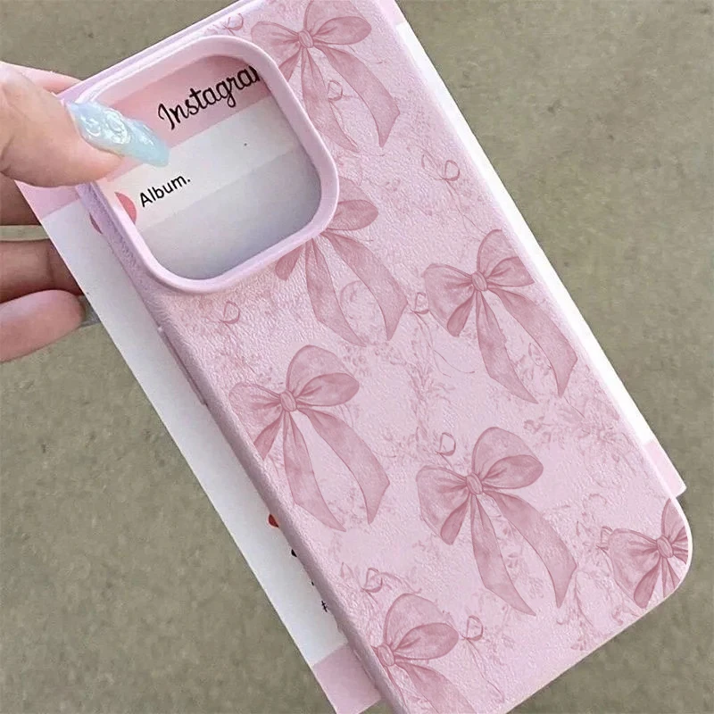 Charming Love Heart Bow Phone Case Collection