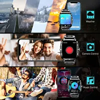 EIGIIS Smart Watch 3ATM Waterproof 1.96" IPS Screen Military KT71 Men 100+ Sport Mode Heart Rate Blood Pressure Bluetooth Call 6