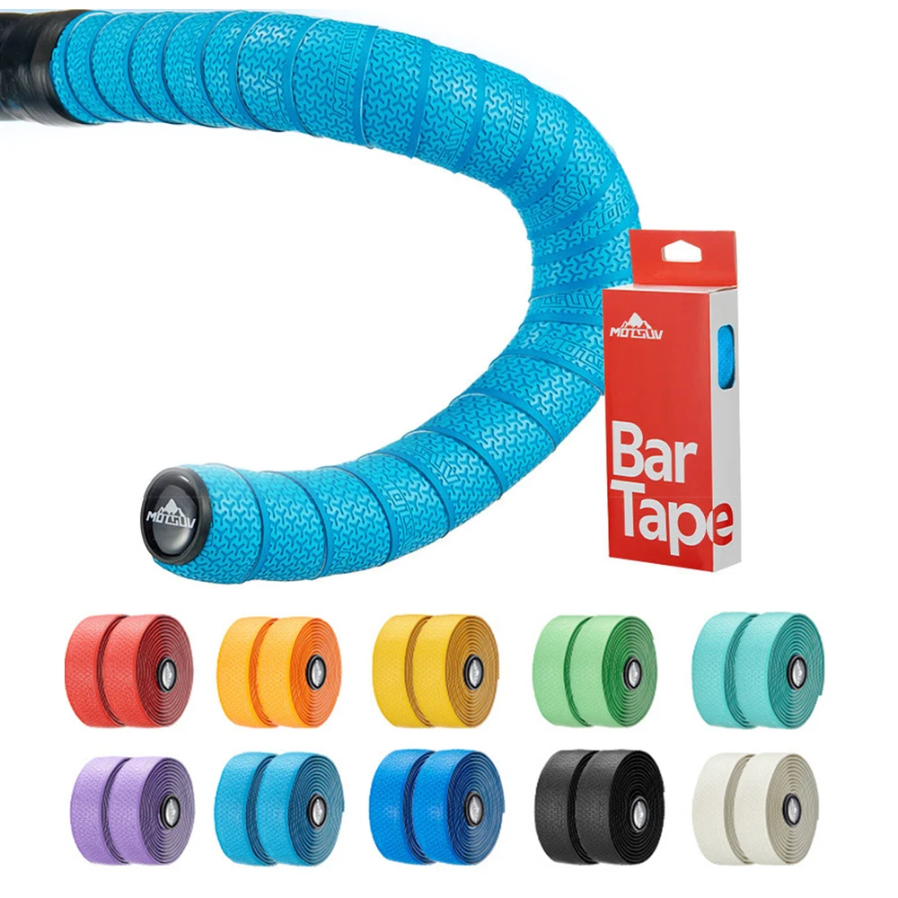 Description Picture 2 of itemColorful Road Bicycle Handlebar Tape Cycling Handle Belt Straps EVA PU Tape Anti-Vibration Racing Bike Handle Bar Tape Cork Wrap