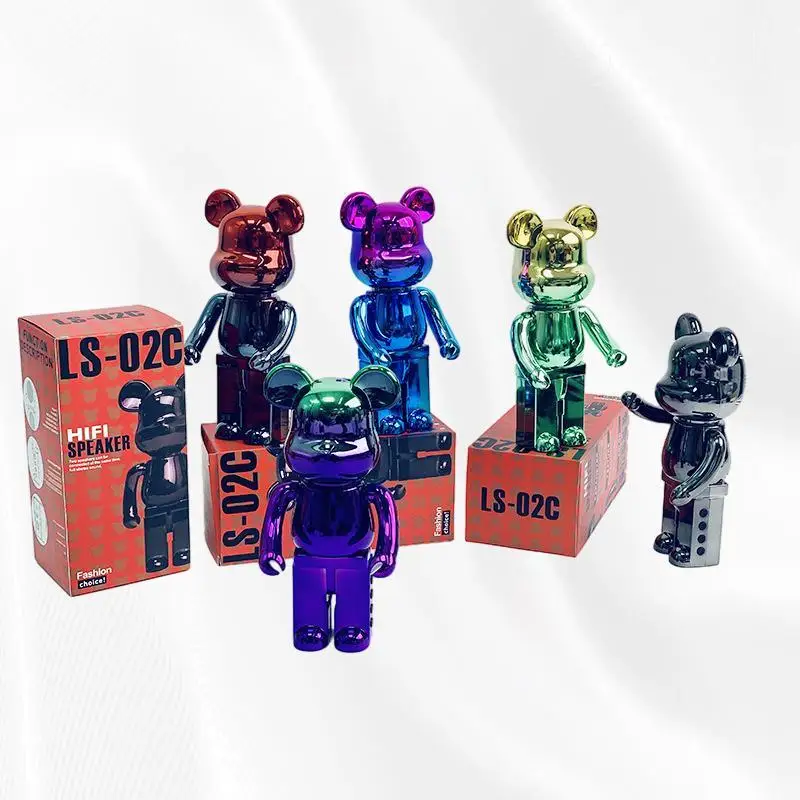 

Bluetooth Speaker Ls-02 Mini Bear Speaker with Painted Electroplated Design - The Perfect Portable Sound Companion for Music Lo
