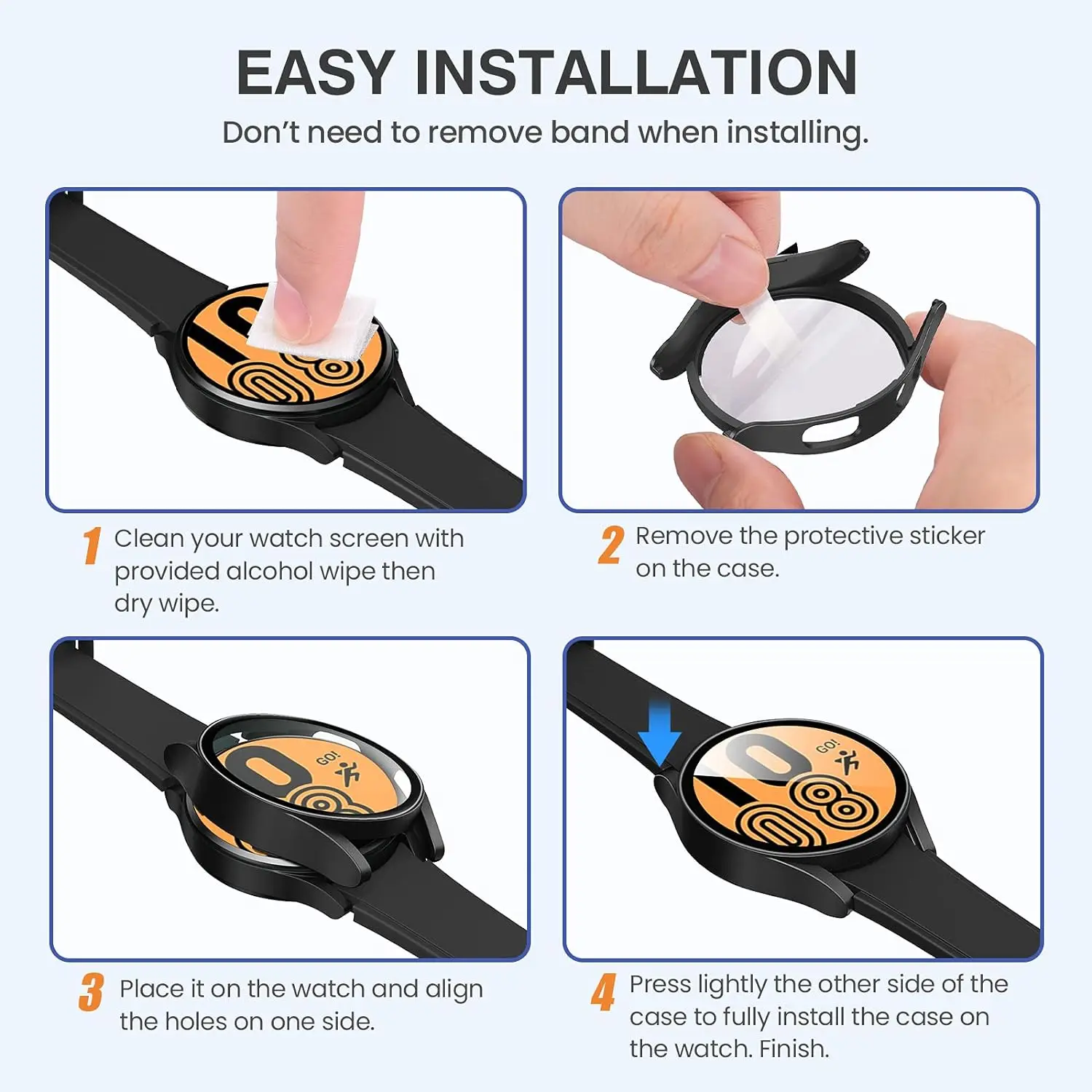 Стекло + Samsung Galaxy Watch 4 5 6 44mm 40 мм заставка гальваническое