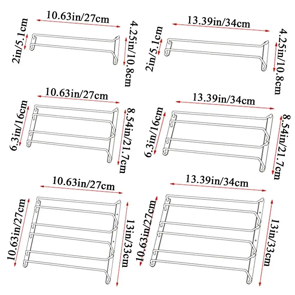 1Pcs 304 Stainless Steel Wine Glass Rack Home Storage Kitchen Supplies Cup Goblets Hanger Upside Down Multi-layer 6