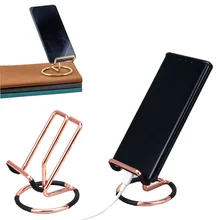 

1PC Business Card Holder Mobile Phone Stand for Desk Cute Metal Display Holder Office Desktop Name Card Holder for Men Women
