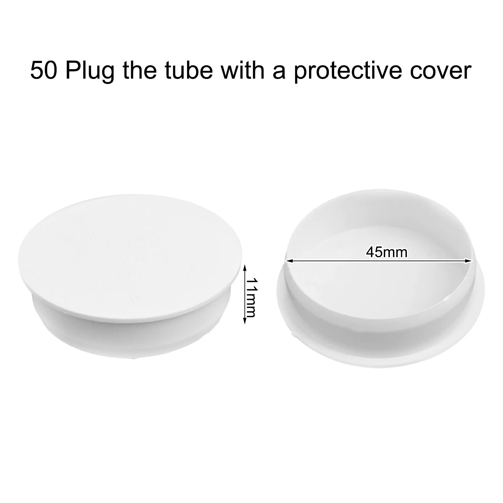 1pc 50-160mm Thickened PVC Inner Blocking Cap Sewer Pipe Protective ...