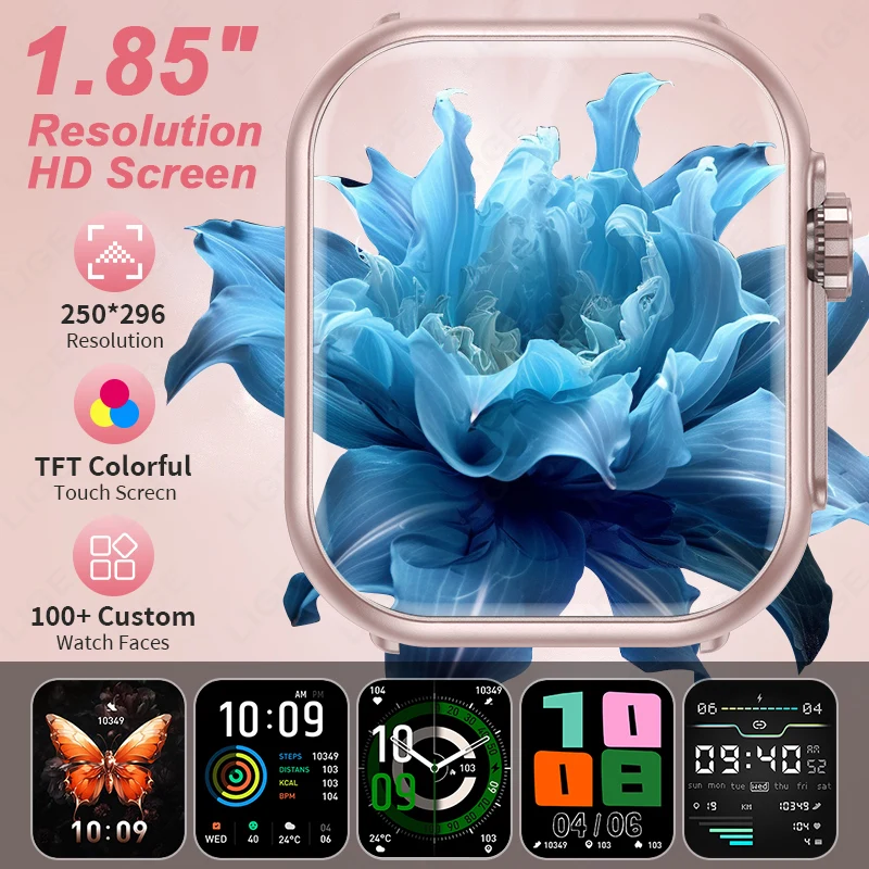 LIGE Ultra 2 SE Smart Watch Men Women 1000mAh AMOLED Heart Rate 100+Sport Bluetooth Call Waterproof Smartwatch For IOS Android