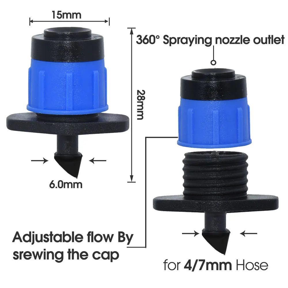 20PCS 360&deg; Vortex Rotating Nozzles for Garden Greenhouse Irrigation